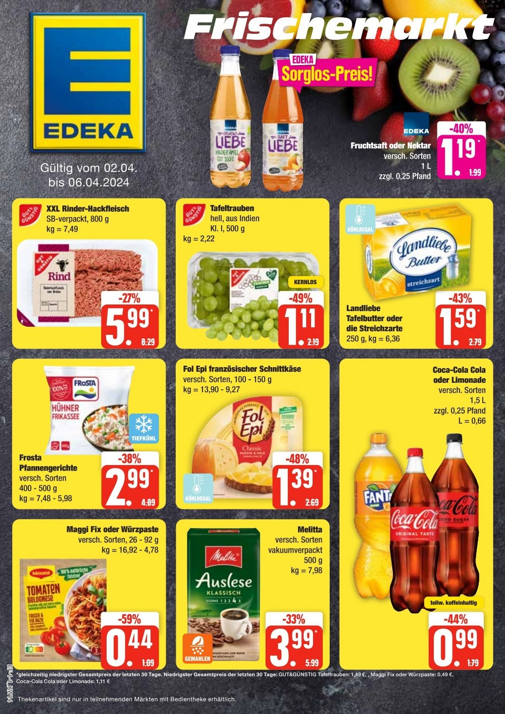 Edeka Frischemarkt Prospekt gültig vom 15 04 2024 bis 20 04 2024