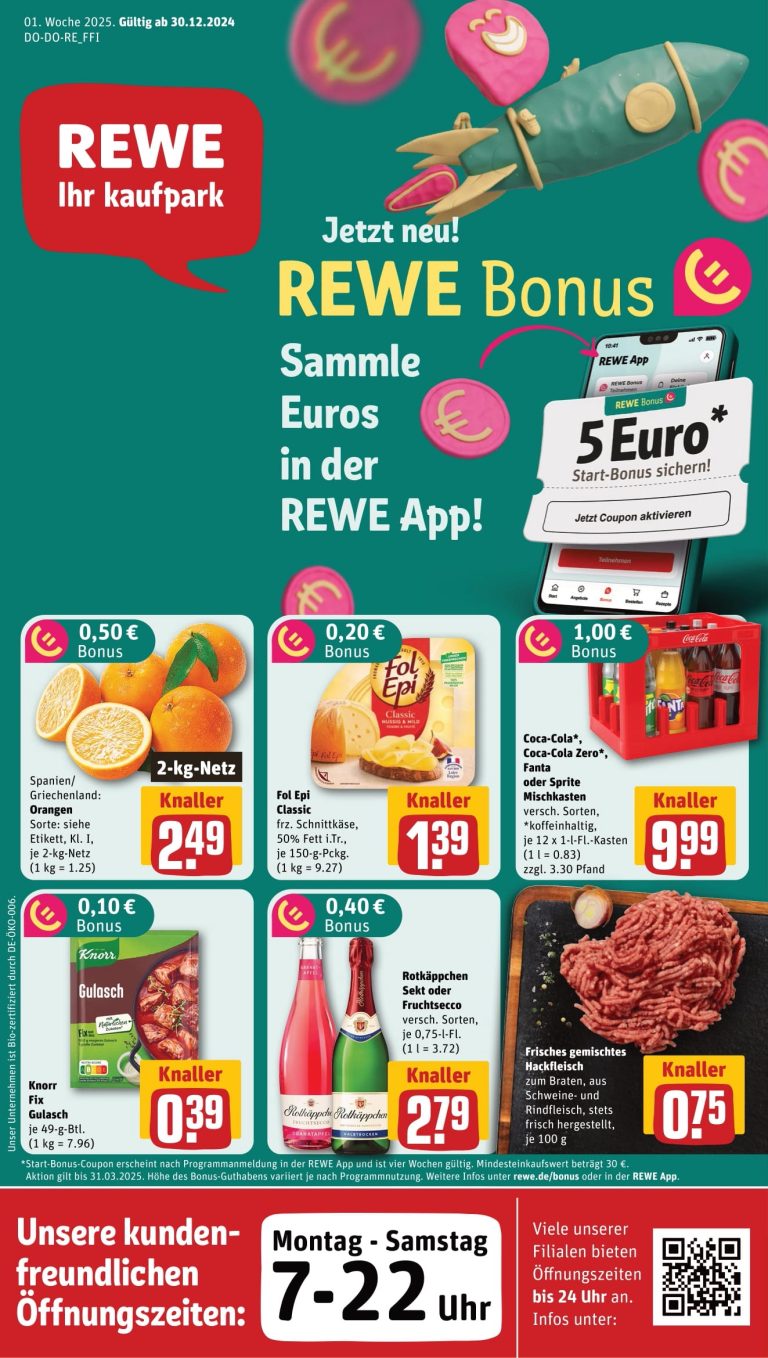 Rewe Kaufpark Prospekt nächste woche ab 30.12.24 bis 04.01.25