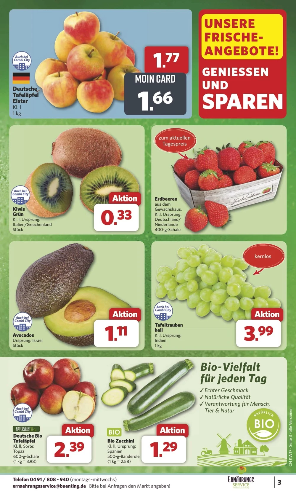 Combi Prospekt gültig vom 21.04.2025 bis 26.04.2025 3 combi 22 26 03
