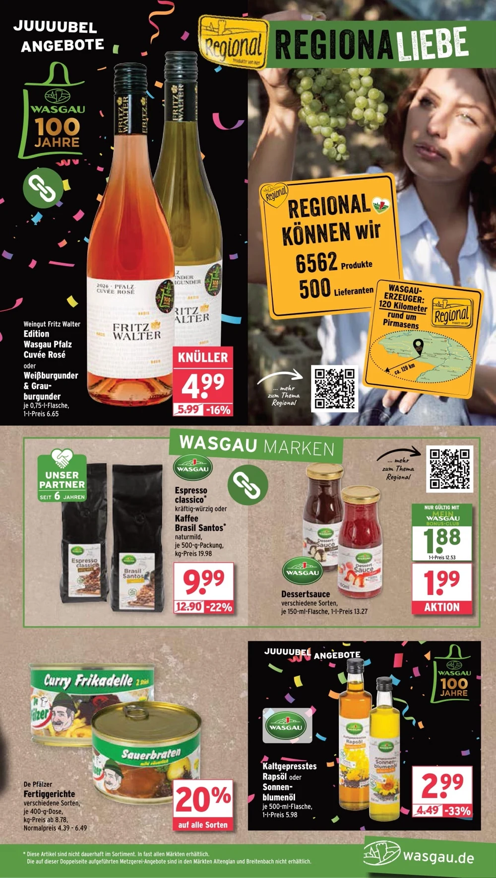 Wasgau Prospekt gültig vom 26.05.2025 bis 31.05.2025 3 wasgau 19 24 03