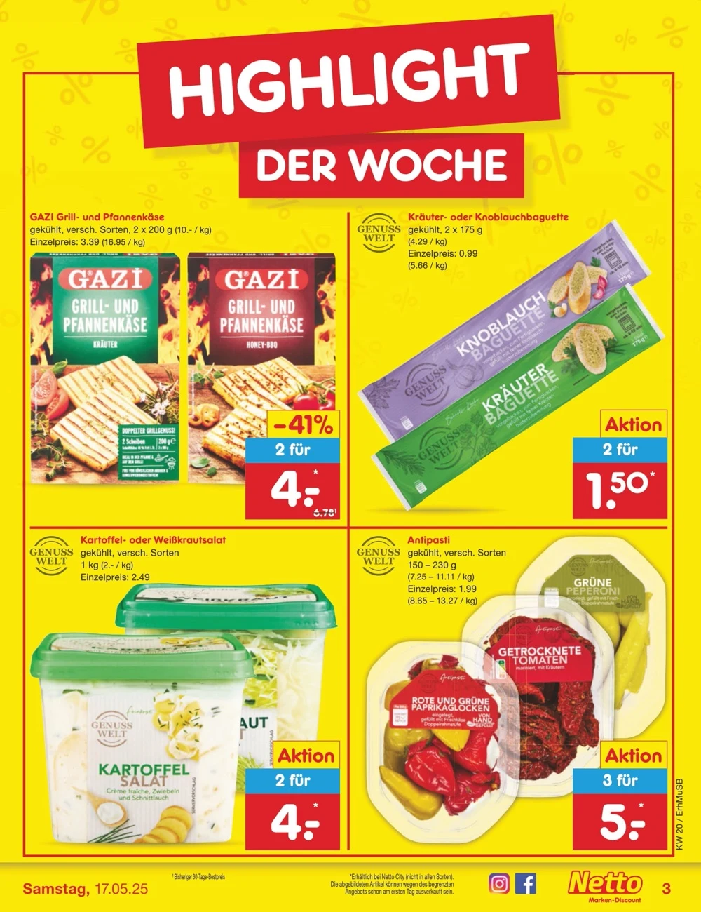 Netto Marken Discount Prospekt ab 12.05.2025 bis 17.05.2025 3 netto 12 17 03