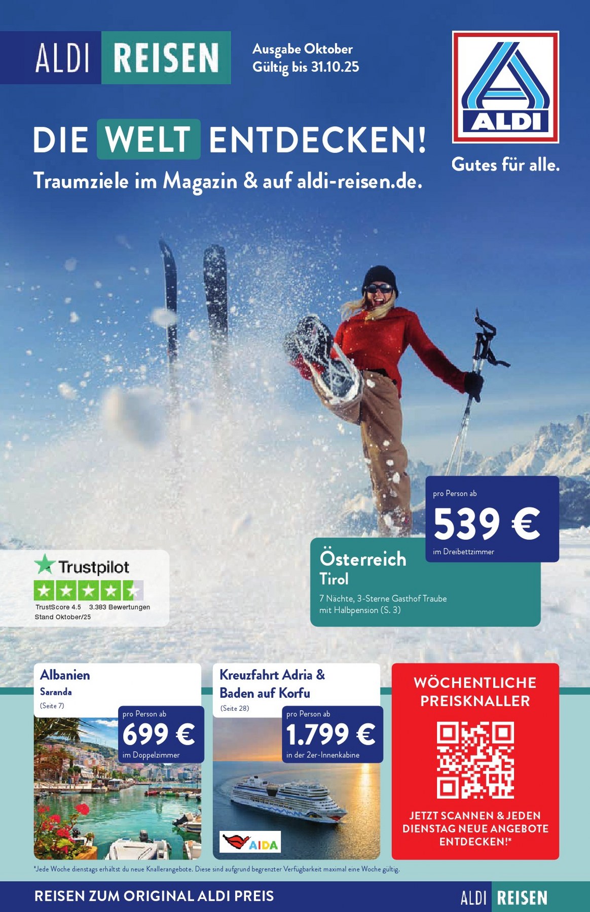Aldi Nord Reisen Prospekt Oktober 2025 2 aldi reisen oktober 1