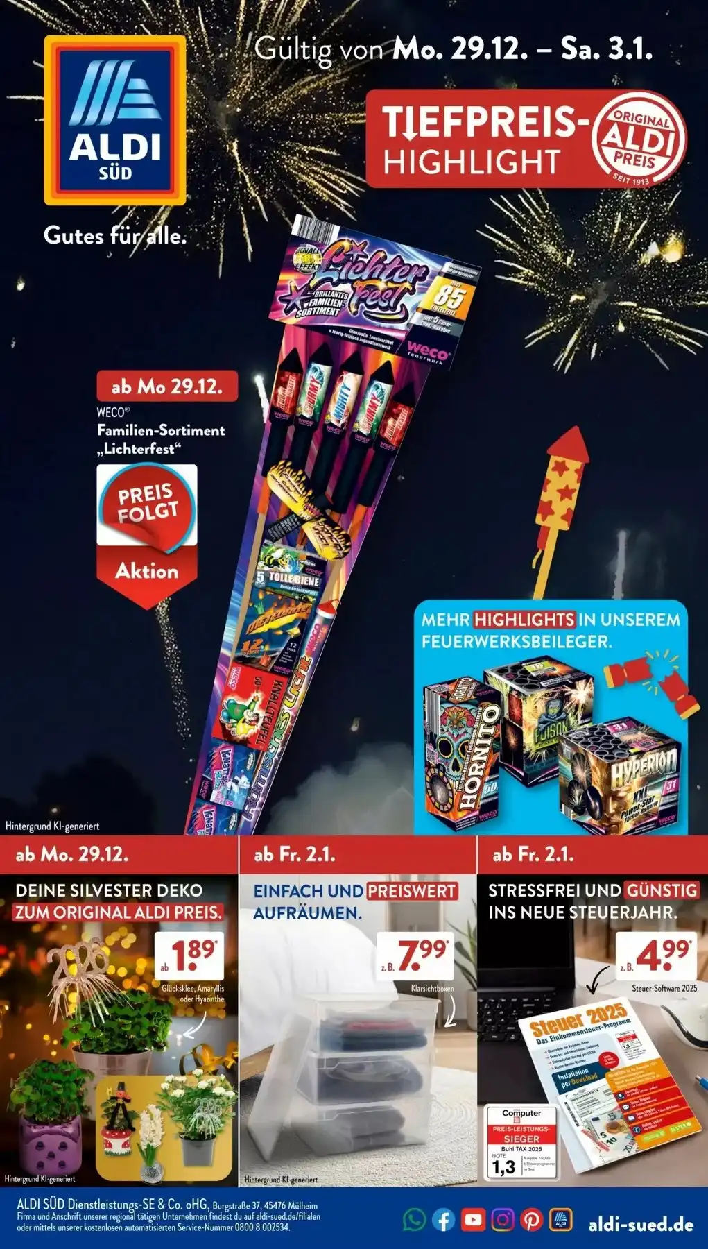 Aldi Süd Prospekt gültig vom 29.12.2025 bis 03.01.2026 2 aldi sud prospekt 1