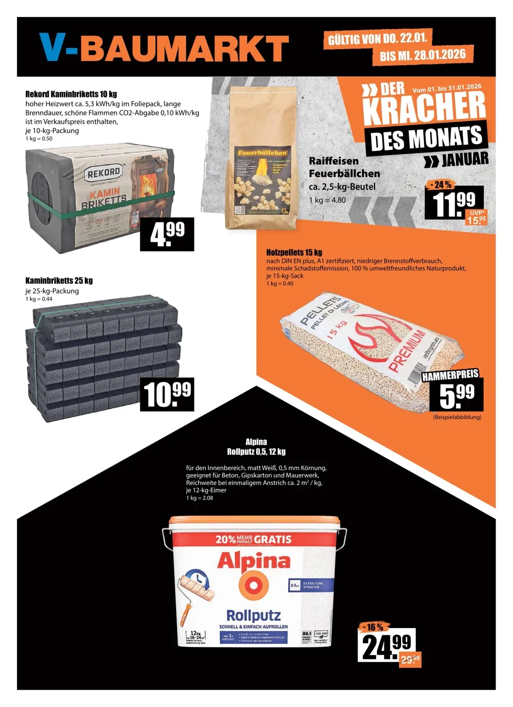 v baumarkt prospekt januar 22 28 1