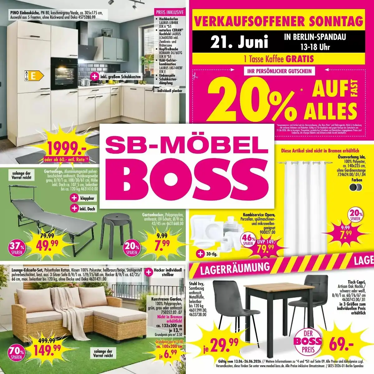 Möbel Boss Prospekt Vom 13.06.2026 Bis 26.06.2026 - Bild 1 Ab 13.06.2026