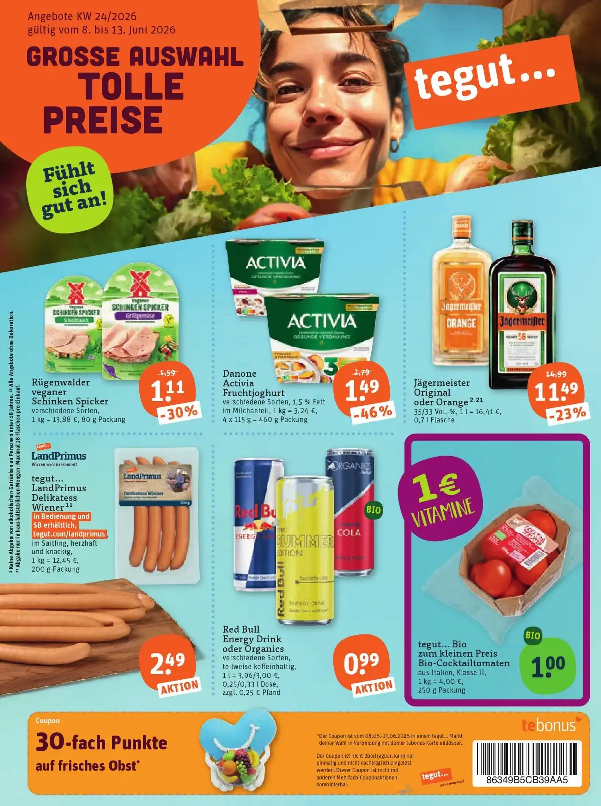Tegut Prospekt Gültig Vom 22.06.2026 Bis 27.06.2026 - Bild 1 Ab 08.06.2026