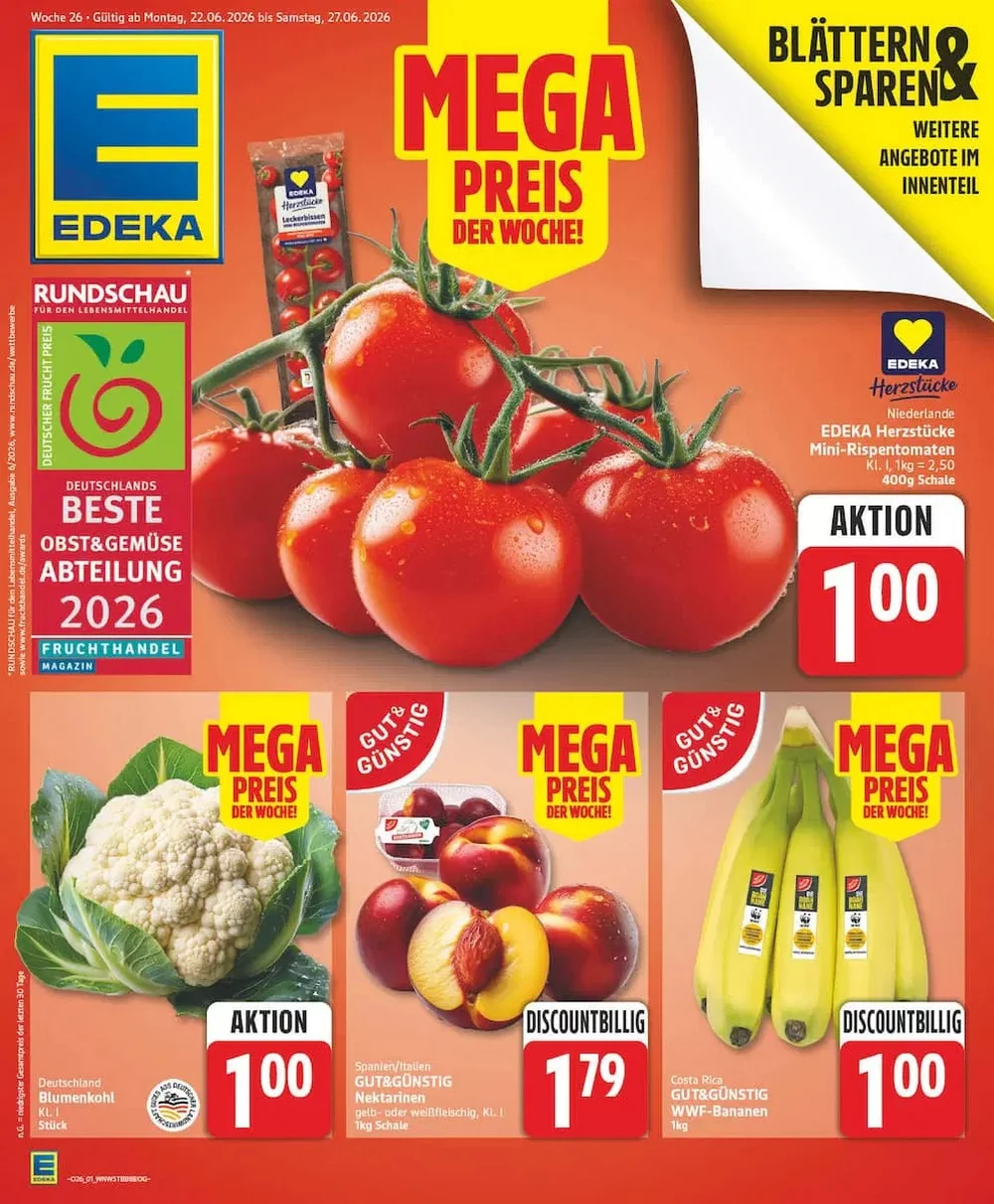 Edeka Prospekt Ab 22.06.2026 Bis 27.06.2026 Nächste Woche - Bild 1 Ab 22.06.2026