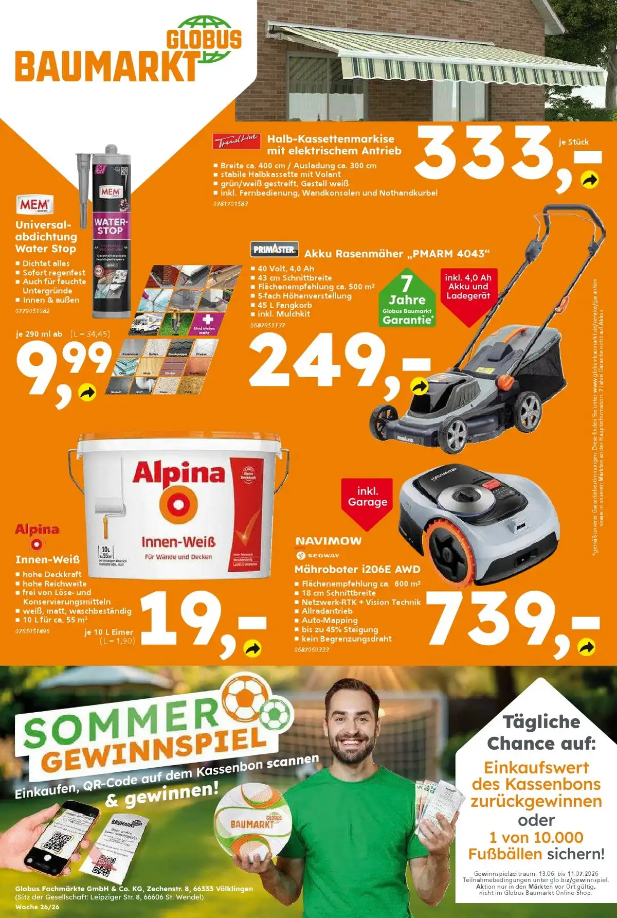 Globus Prospekt Vom 29.06.2026 Bis 04.07.2026 - Bild 1 Baumarkt Ab 22.06.2026