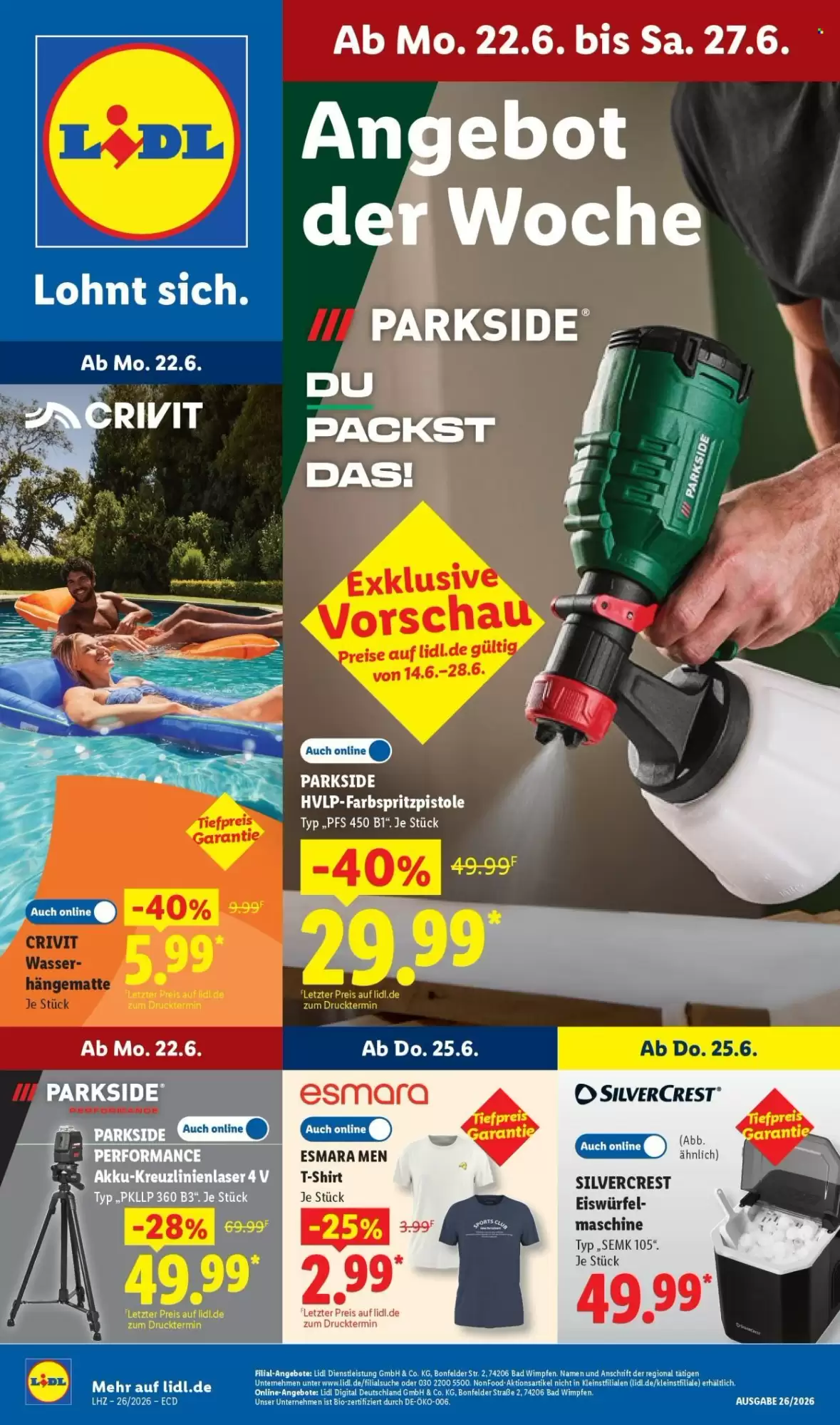 Lidl Prospekt Ab 15.06.2026 &Amp; 22.06.2026 - Bild 1 Ab 22.06