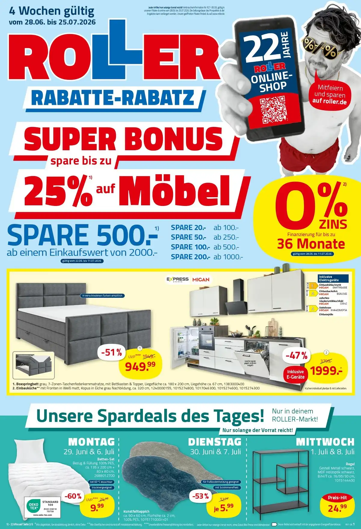 Roller Prospekt Gültig Vom 28.06.2026 Bis 25.07.2026 Nächste Woche - Bild 1 Ab 28.06.2026