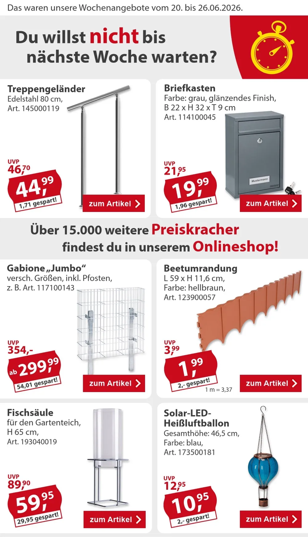Sonderpreis Baumarkt Prospekt Ab 20.06.2026 Bis 26.06.2026 - Bild 2 Ab 20.06.2026