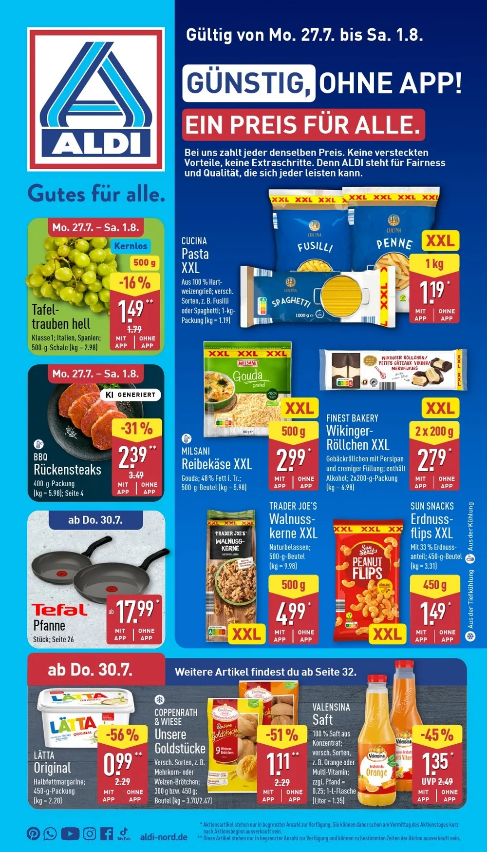Aldi Nord Prospekt Gültig Vom 27.07.2026 Bis 01.08.2026 - Bild 1 Ab 27.07.2026