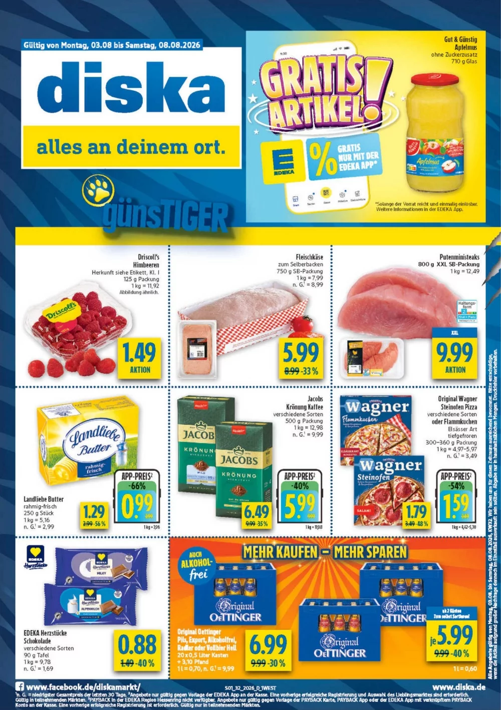 Diska Prospekt Ab 03.08.2026 Bis 08.08.2026 - Bild 1 Ab 03.08.2026