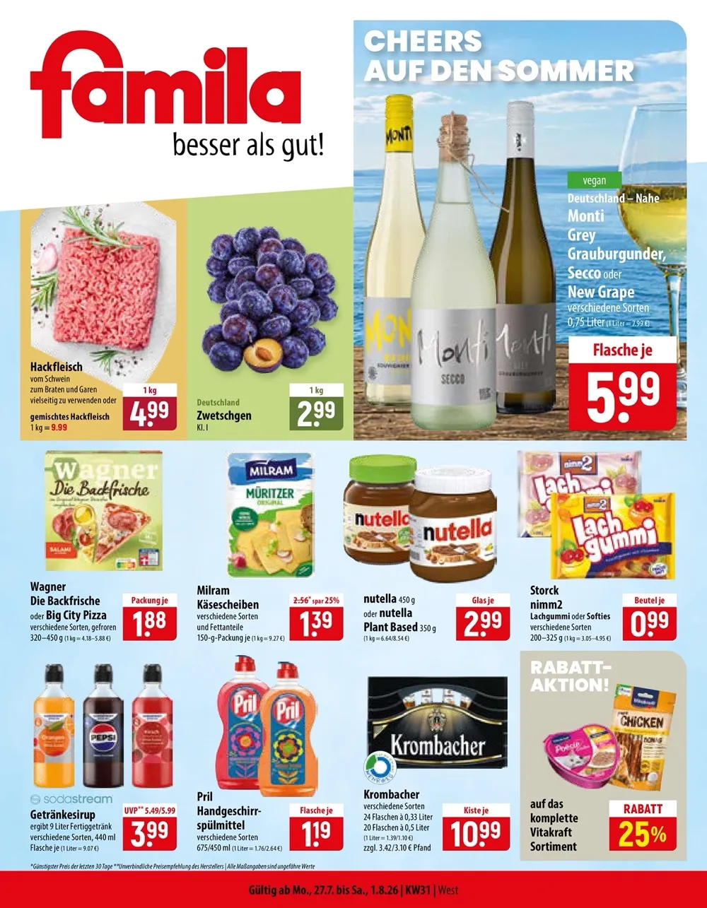 Famila Prospekt Ab 27.07.2026 Bis 01.08.2026 - Bild 1 Ab 27.07.2026