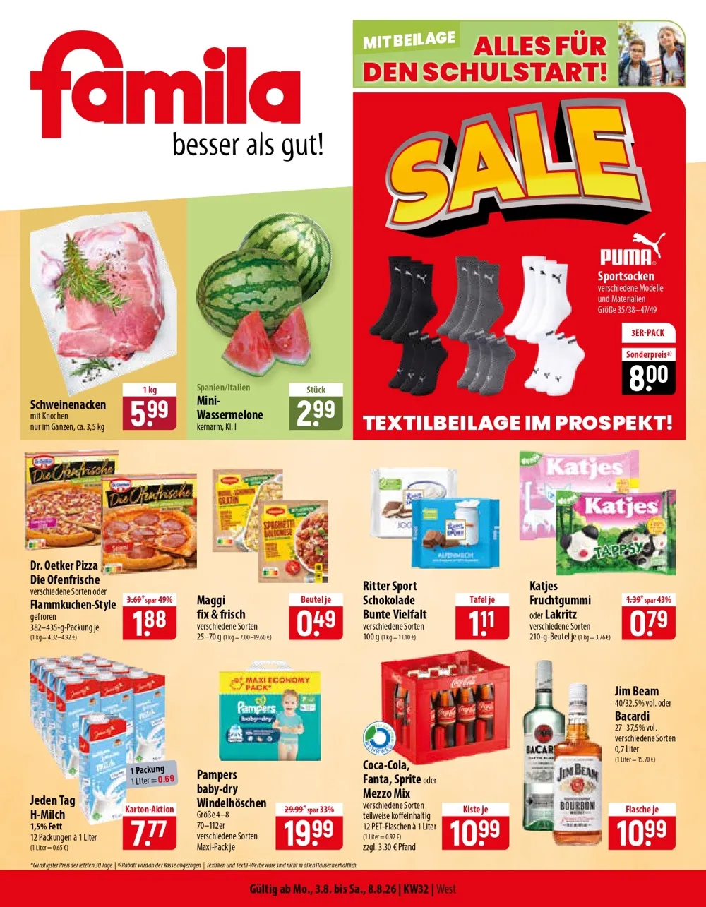 Famila Prospekt Gültig Vom 03.08.2026 Bis 08.08.2026 - Bild 1 Ab 03.08.2026