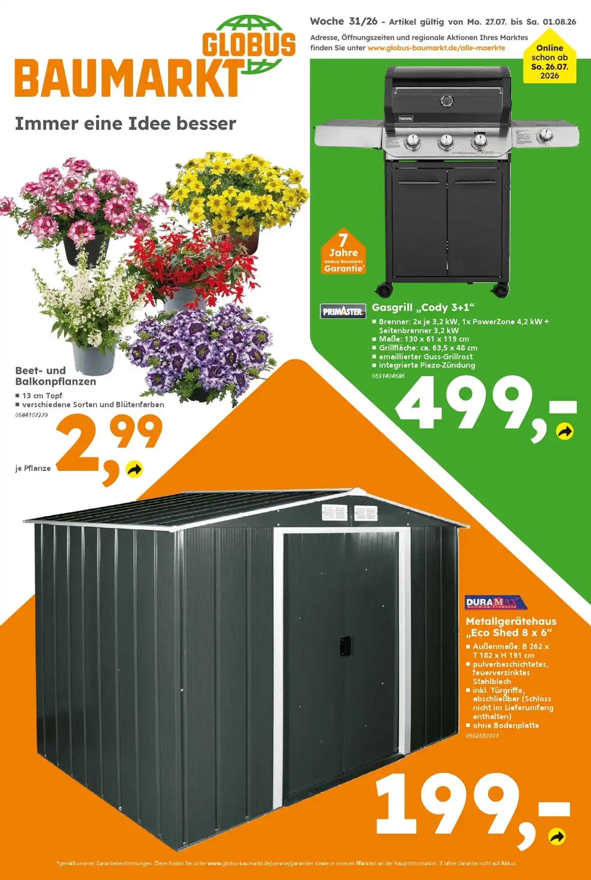 Globus Baumarkt Prospekt Ab 27.07.2026 Bis 01.08.2026 Nächste Woche - Bild 1 Ab 27.07.2026
