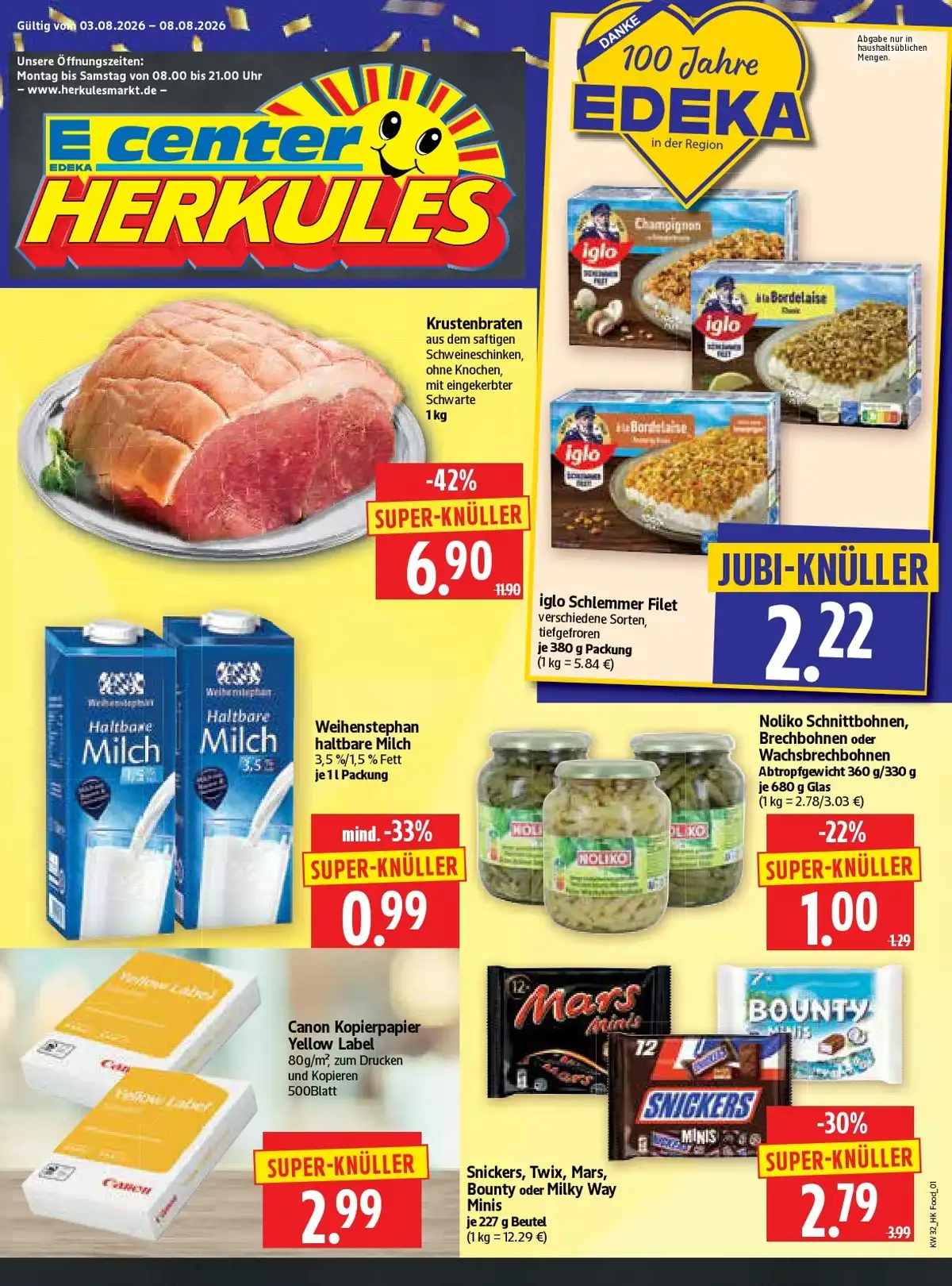 Herkules Prospekt Ab 03.08.2026 Bis 08.08.2026 – Top Angebote - Bild 1 Ab 03.08.2026