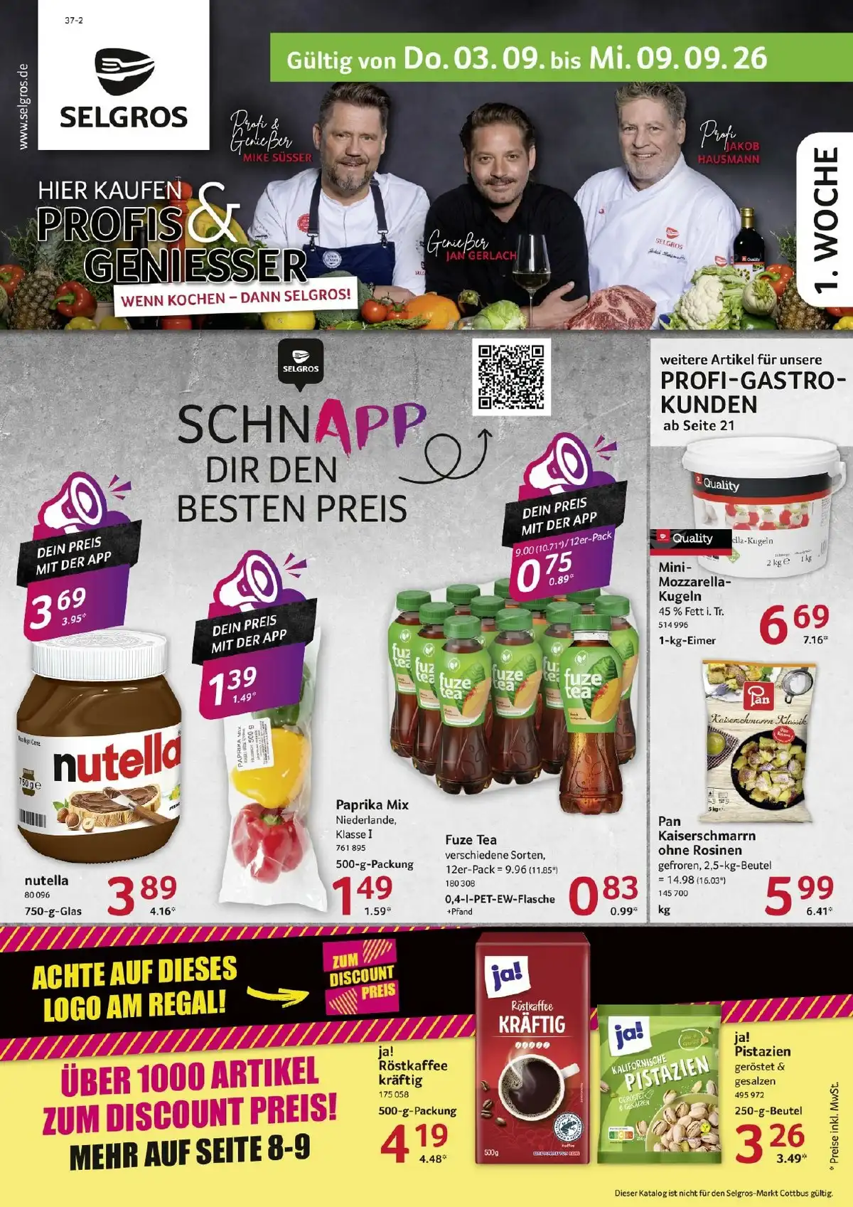 Selgros Prospekt 03.09.2026 Bis 09.09.2026 - Bild 1 Ab 03.09.2026 Food
