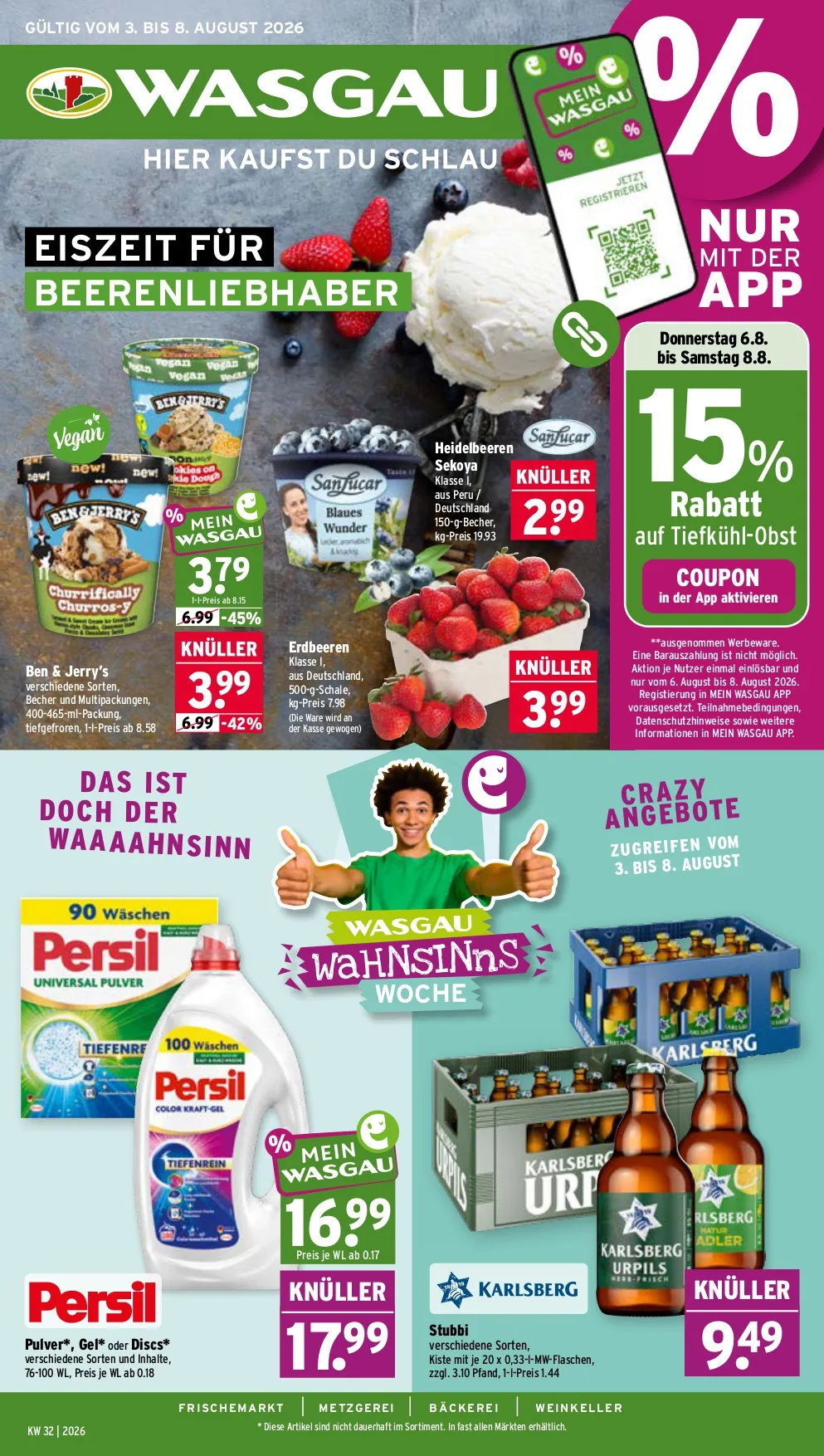 Wasgau Prospekt Ab 03.08.2026 Bis 08.08.2026 - Bild 1 Ab 03.08.2026