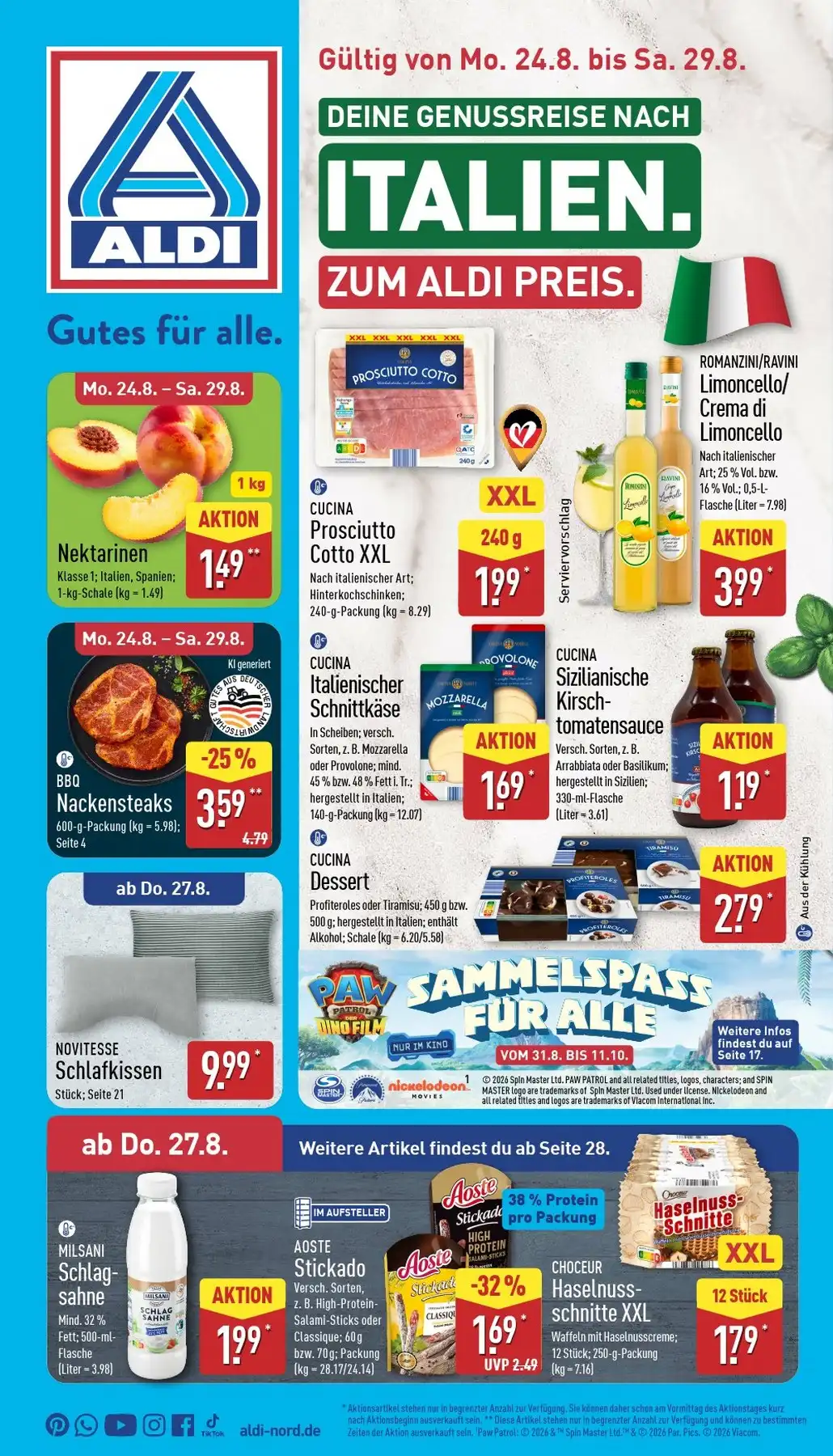Aldi Nord Prospekt Ab 24.08.2026 Bis 29.08.2026 Nächste Woche - Bild 1 Ab 24.08.2026