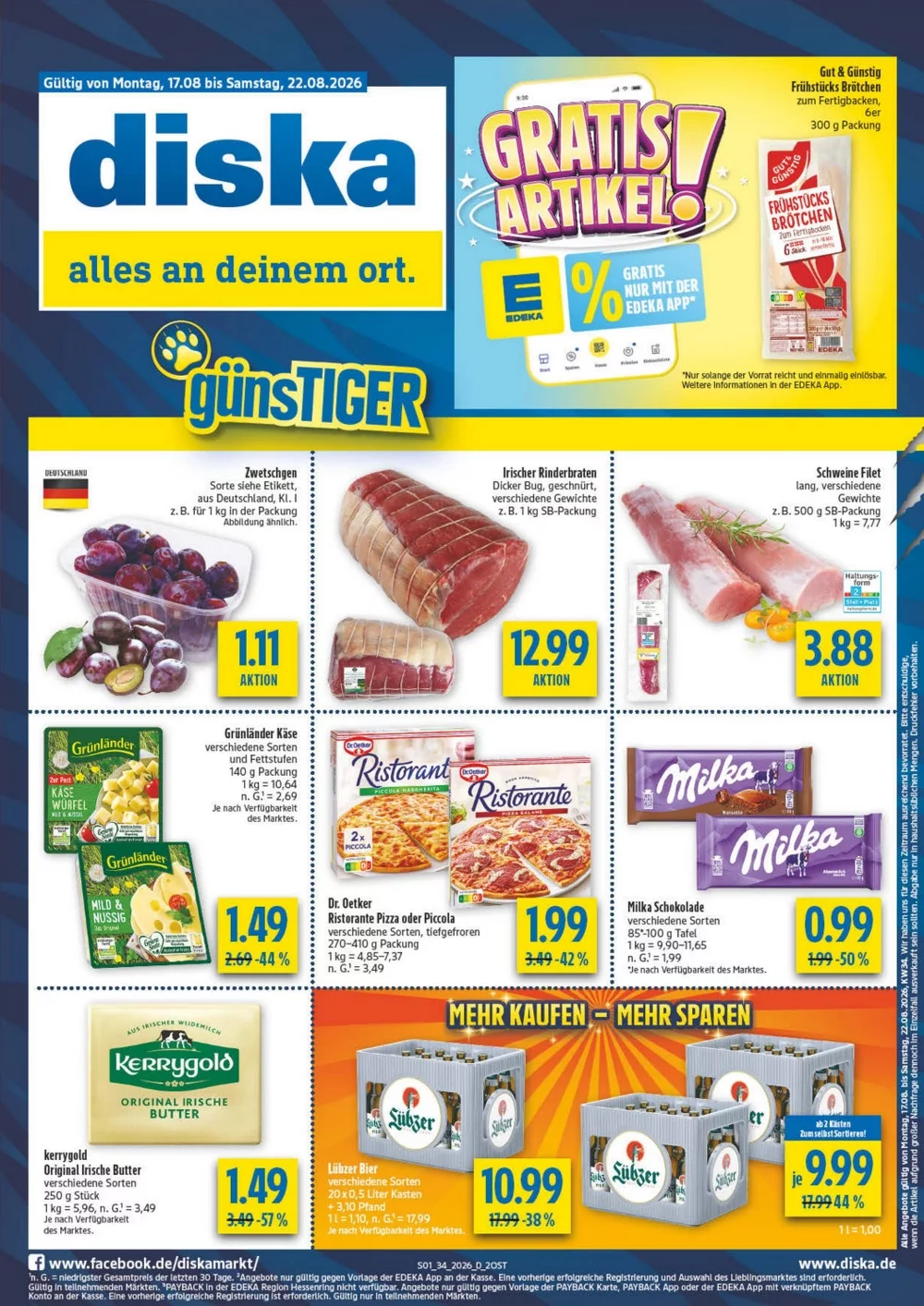 Diska Prospekt Ab 17.08.2026 Bis 22.08.2026 - Bild 1 Ab 17.08.2026