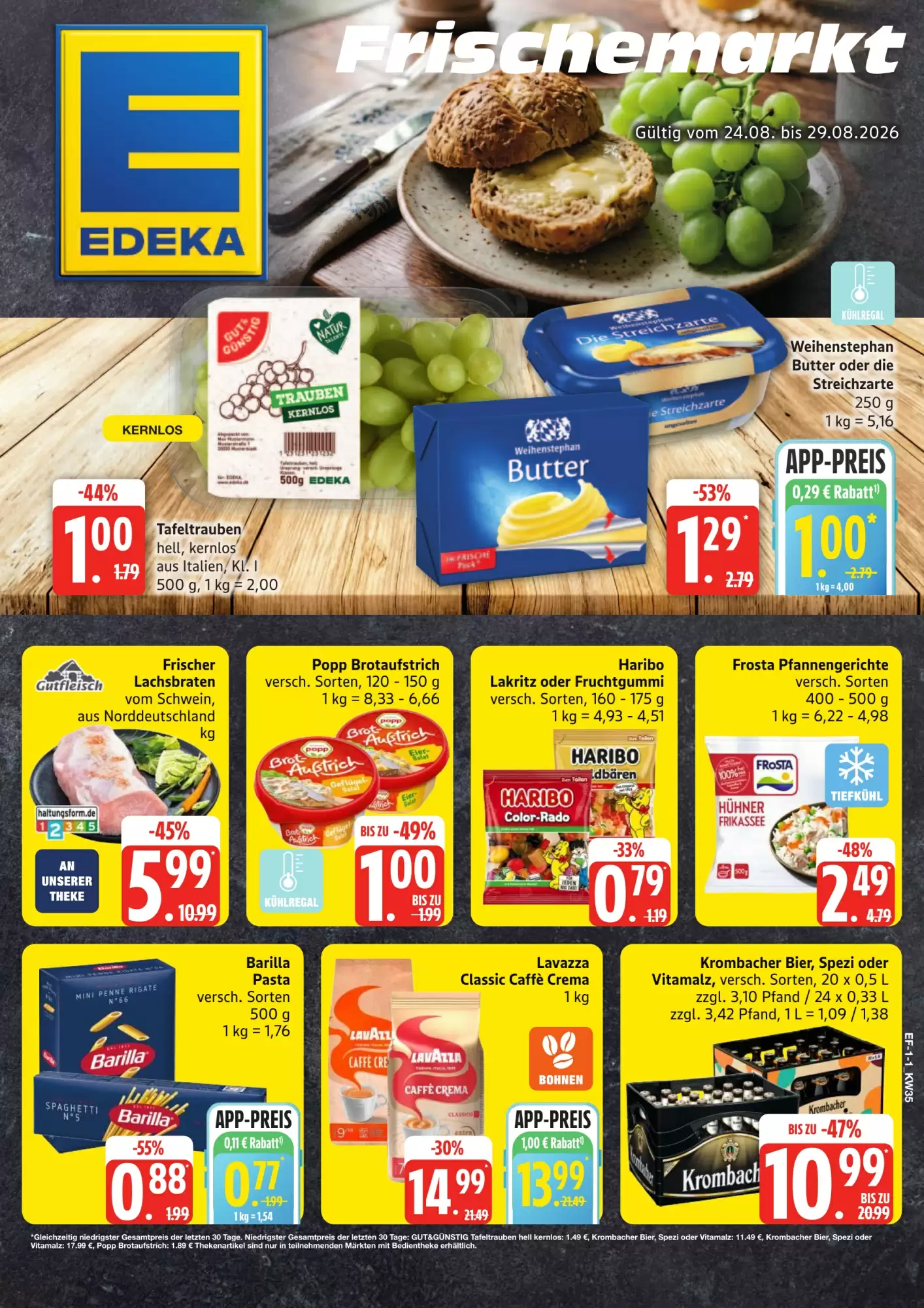 Edeka Frischemarkt Prospekt 24.08.2026 Bis 29.08.2026 - Bild 1 Ab 24.08.2026