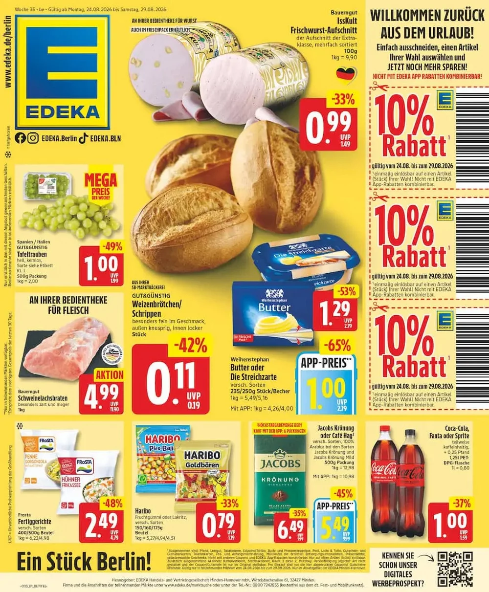 Edeka Prospekt Ab 24.08.2026 Bis 29.08.2026 Nächste Woche - Bild 1 Ab 24.08.2026