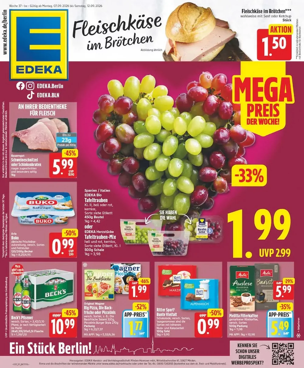 Edeka Prospekt Ab 07.09.2026 Bis 12.09.2026 Nächste Woche - Bild 1 Ab 07.09.2026
