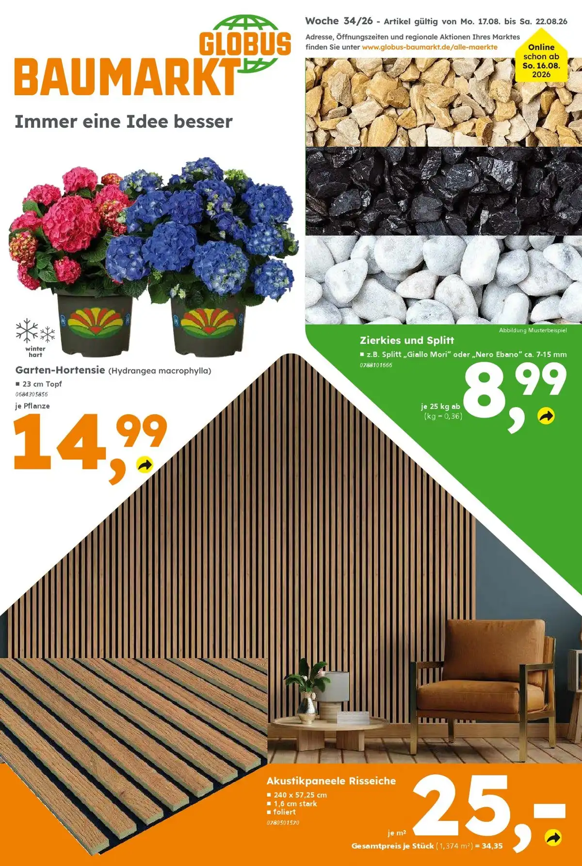 Globus Baumarkt Prospekt Ab 17.08.2026 Bis 22.08.2026 - Bild 1 Ab 17.08.2026