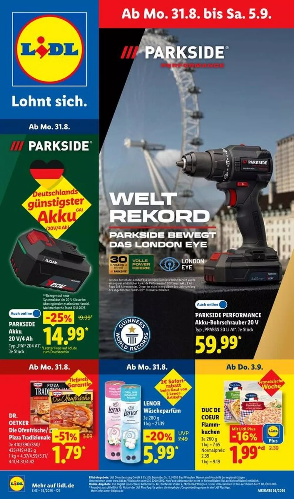 Lidl Prospekt Gültig Vom 31.08.2026 Bis 05.09.2026 Nächste Woche - Bild 1 Ab 31.08.2026