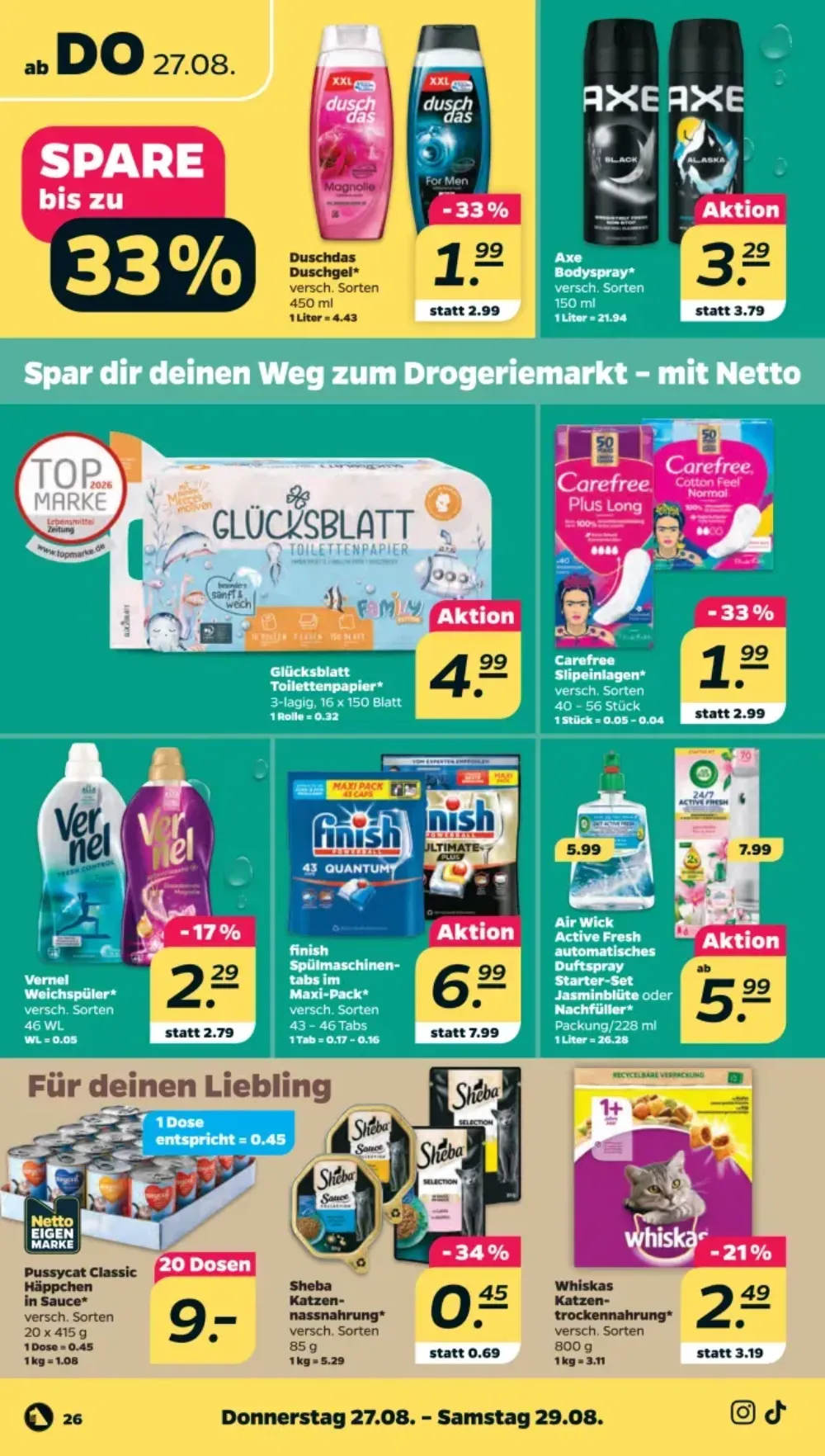 Netto (Scottie) Prospekt Ab 24.08.2026 Bis 29.08.2026 - Bild 1 Ab 24.08.2026