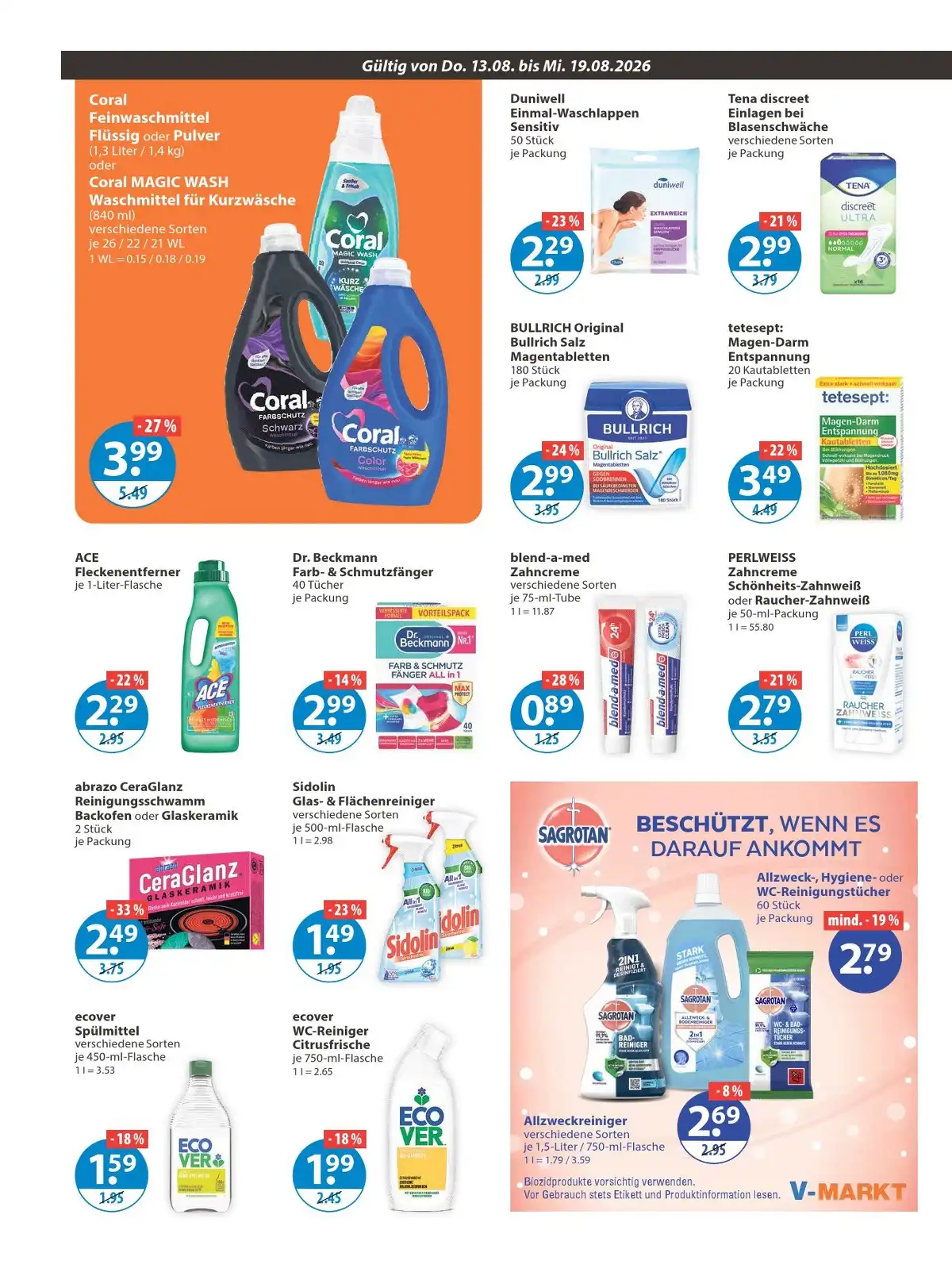 V-Markt Prospekt Gültig Vom 13.08.2026 Bis 19.08.2026 - Bild 2 Ab 13.08.2026