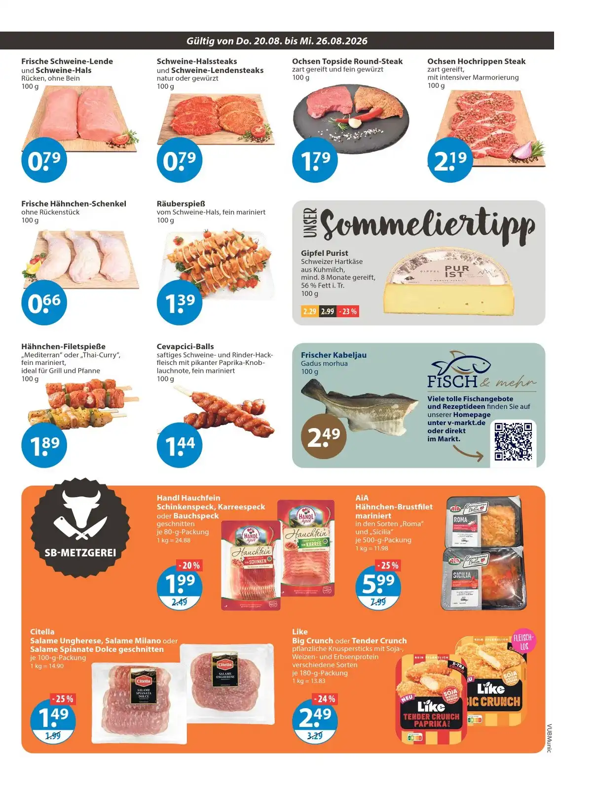 V-Markt Prospekt Ab 20.08.2026 Bis 26.08.2026 - Bild 1 Ab 20.08.2026