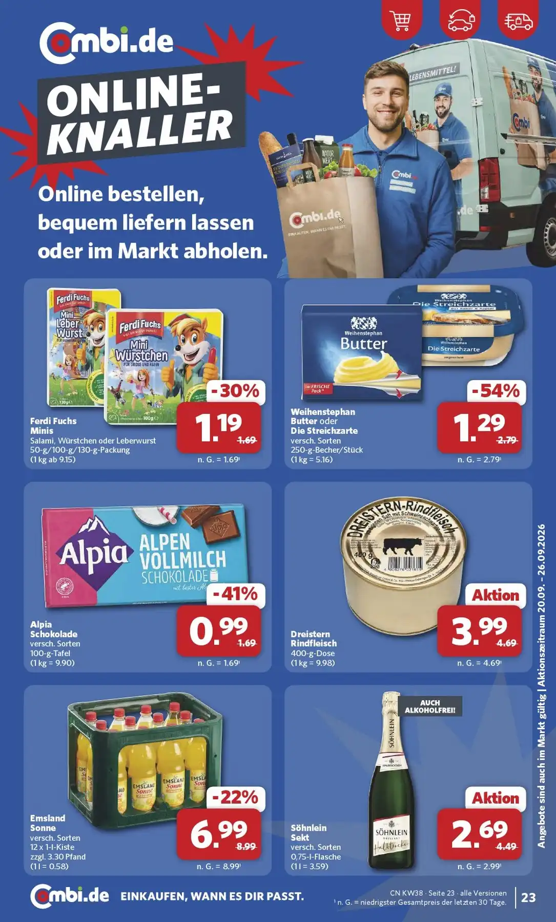 Combi Prospekt Gültig Vom 21.09.2026 Bis 26.09.2026 Nächste Woche - Bild 1 Combi
