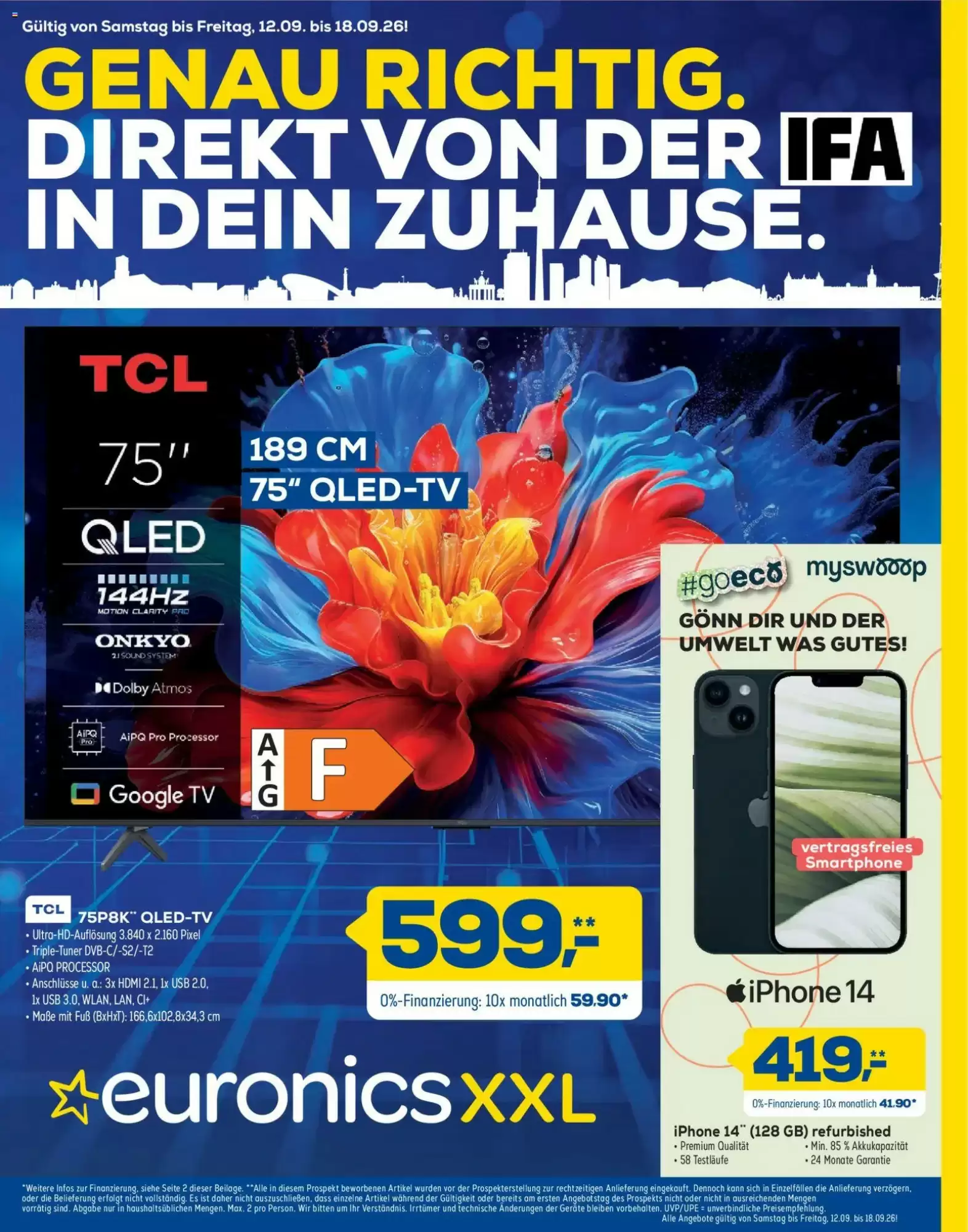Euronics Prospekt Gültig Vom 12.09.2026 Bis 18.09.2026 - Bild 1 Ab 12.09.2026