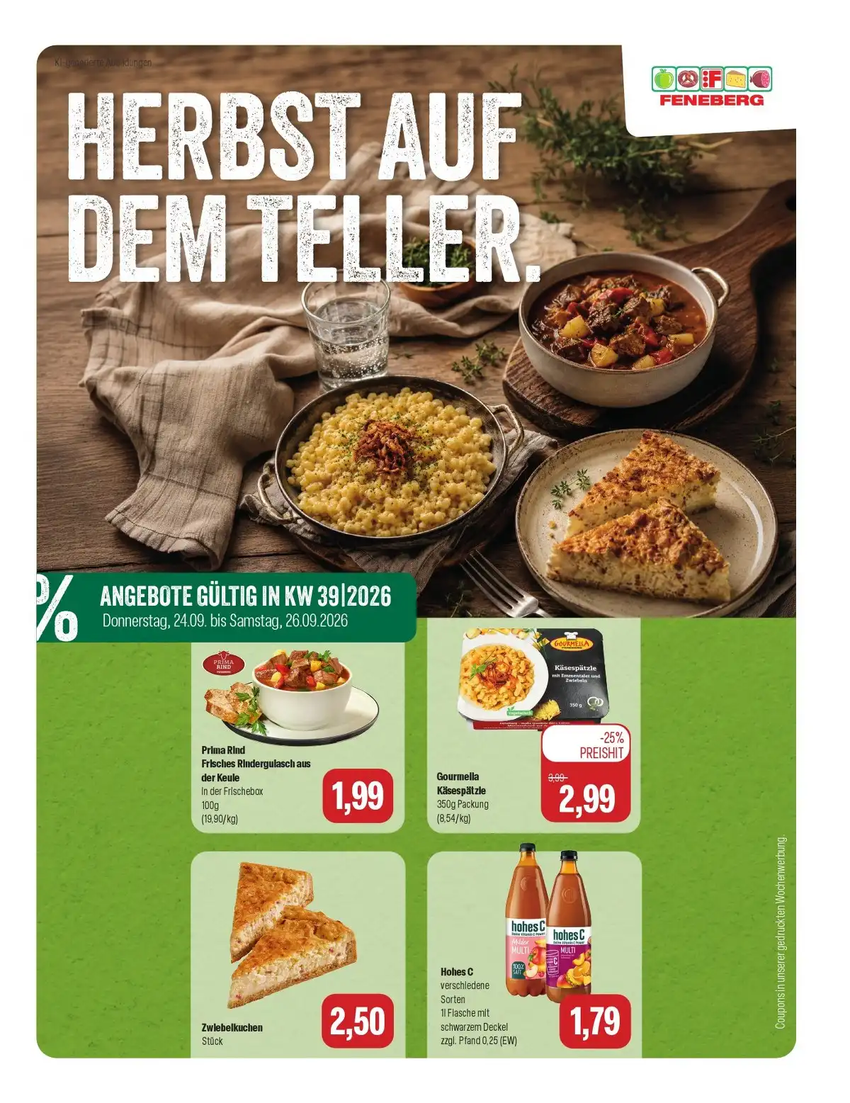 Feneberg Prospekt Gültig Vom 24.09.2026 Bis 26.09.2026 Nächste Woche - Bild 1 Ab 24.09.2026