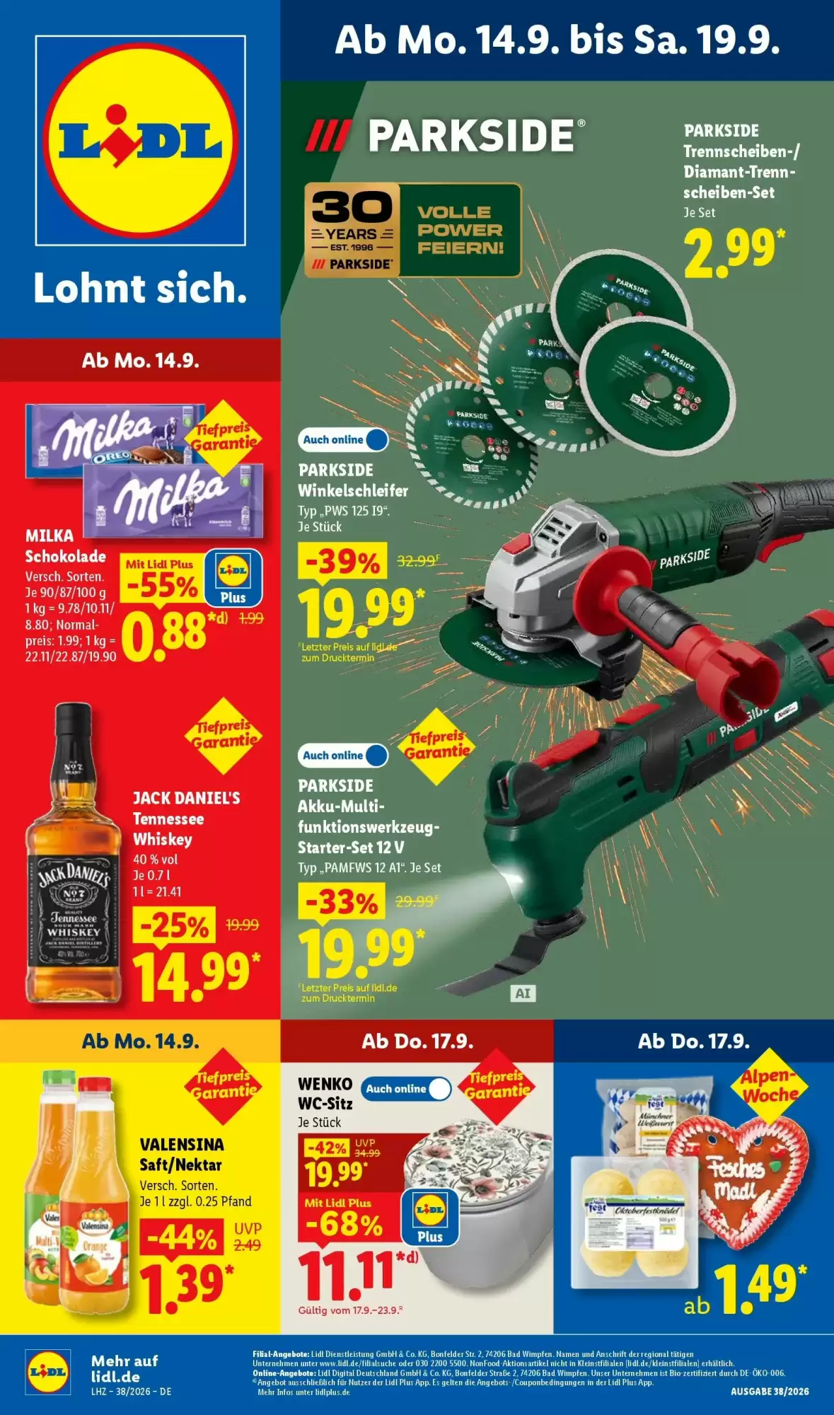 Lidl Prospekt Ab 14.09.2026 Bis 19.09.2026 - Bild 1 Ab 14.09.2026