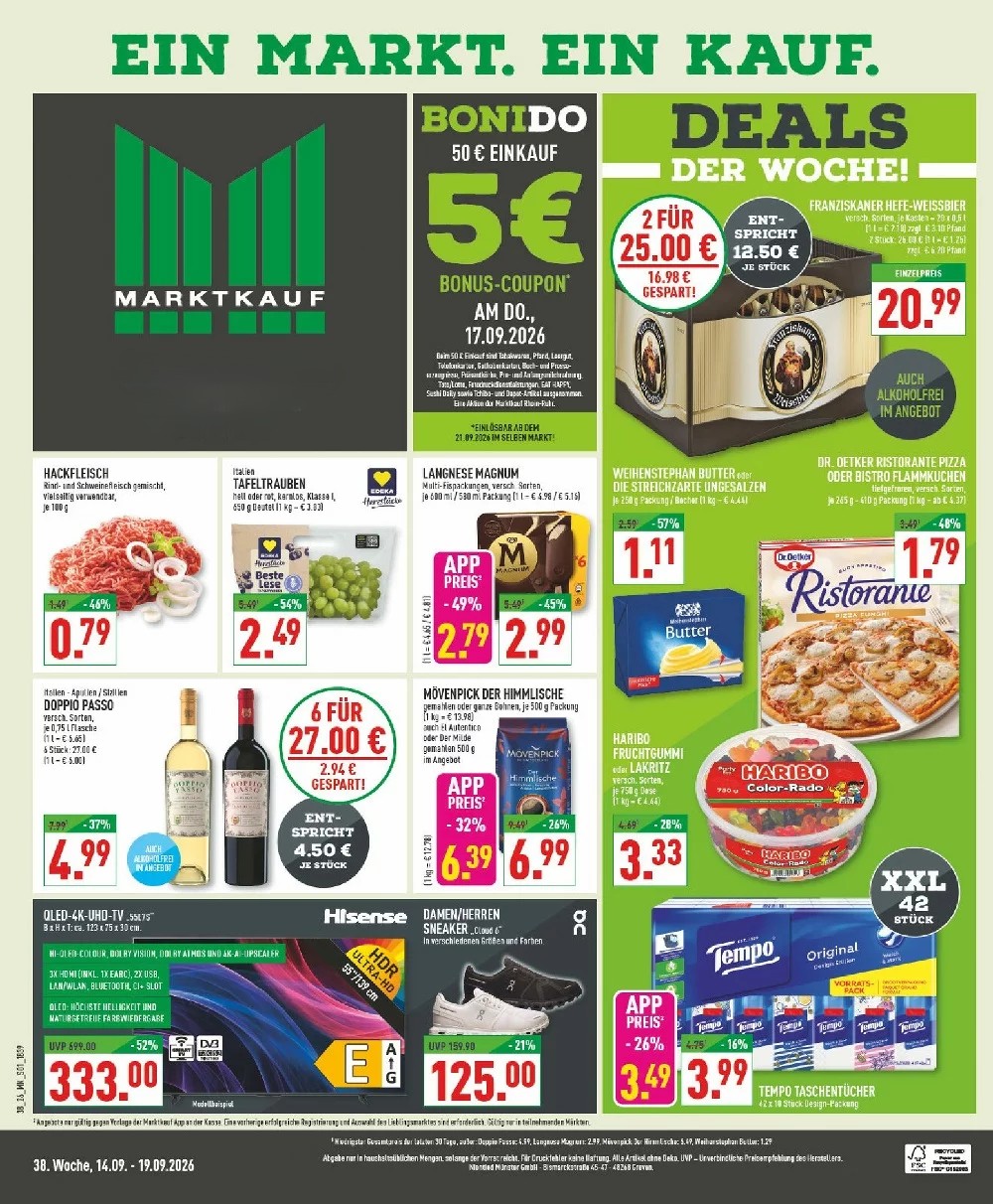 Marktkauf Prospekt Ab 14.09.2026 Bis 19.09.2026 - Bild 1 Ab 14.09.2026