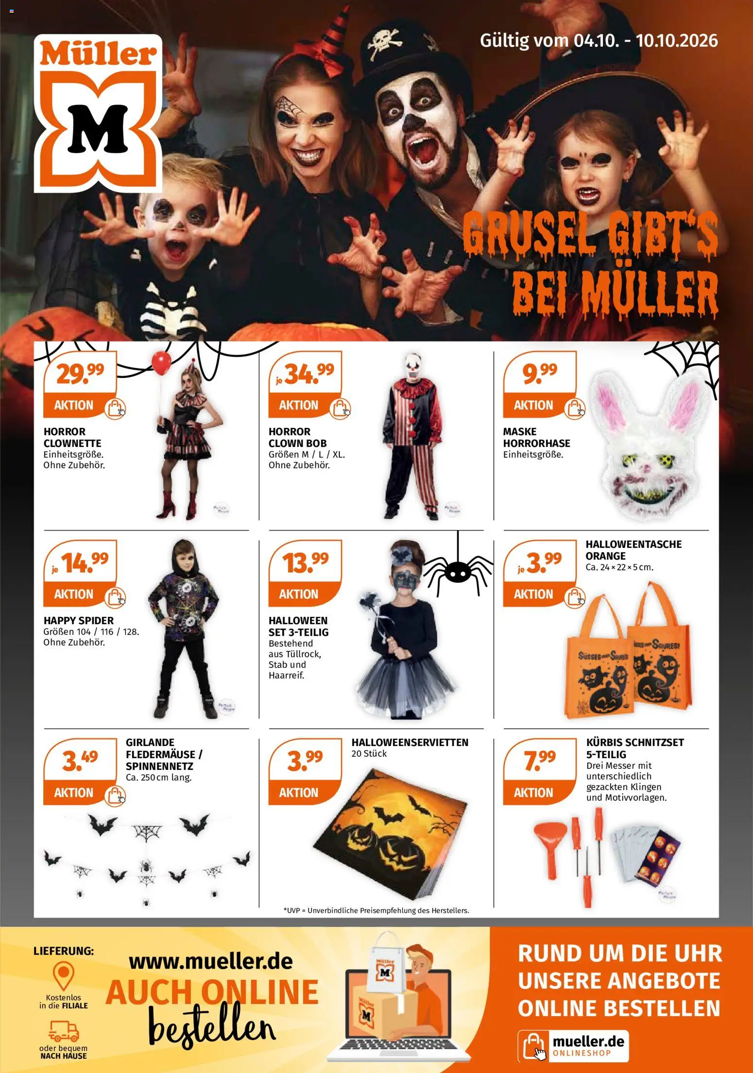 Müller Prospekt Ab 05.10.2026 Bis 10.10.2026 Nächste Woche - Bild 1 Ab 04.10.2026 Halloween