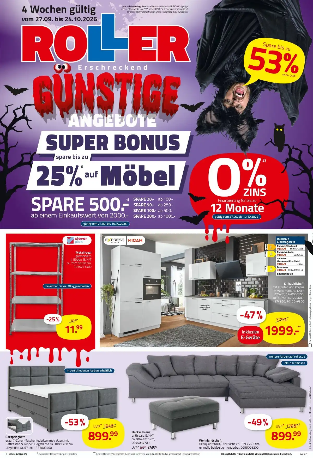 Roller Prospekt Gültig Vom 27.09.2026 Bis 24.10.2026 Nächste Woche - Bild 1 Ab 27.09.2026