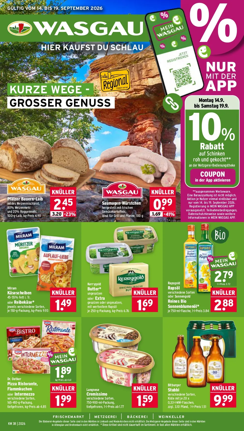 Wasgau Prospekt Ab 14.09.2026 Bis 19.09.2026 - Bild 1 Ab 14.09.2026