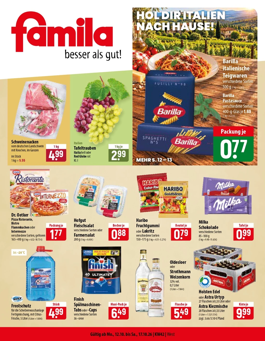 Famila Prospekt Gültig Vom 12.10.2026 Bis 17.10.2026 - Bild 1 Ab 12.10.2026
