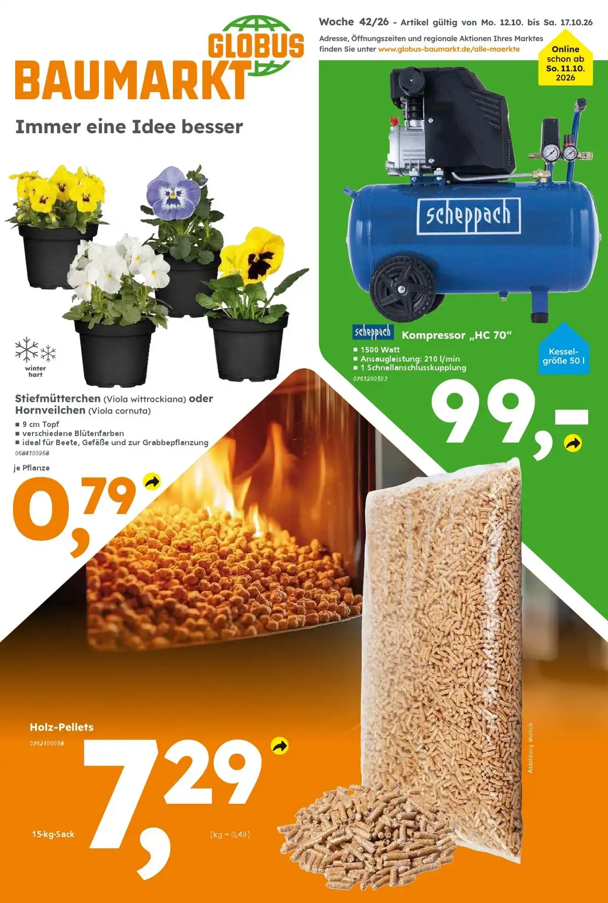 Globus Baumarkt Prospekt Ab 12.10.2026 Bis 17.10.2026 - Bild 1 Ab 12.10.2026