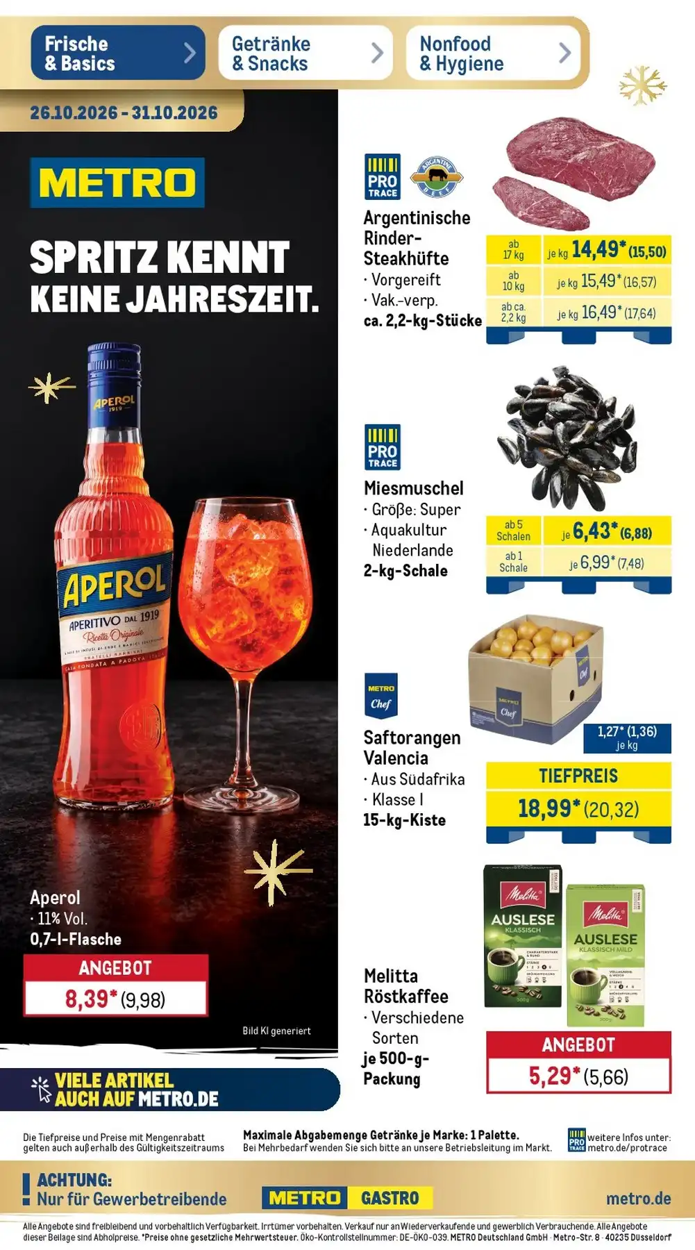 Metro Prospekt Food &Amp; Nonfood Ab 26.10.2026 Bis 31.10.2026 - Bild 1 Ab 26.10.2026 Food