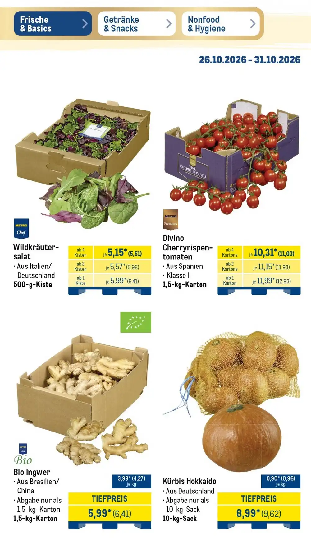Metro Prospekt Food &Amp; Nonfood Ab 26.10.2026 Bis 31.10.2026 - Bild 1 Ab 26.10.2026 Food
