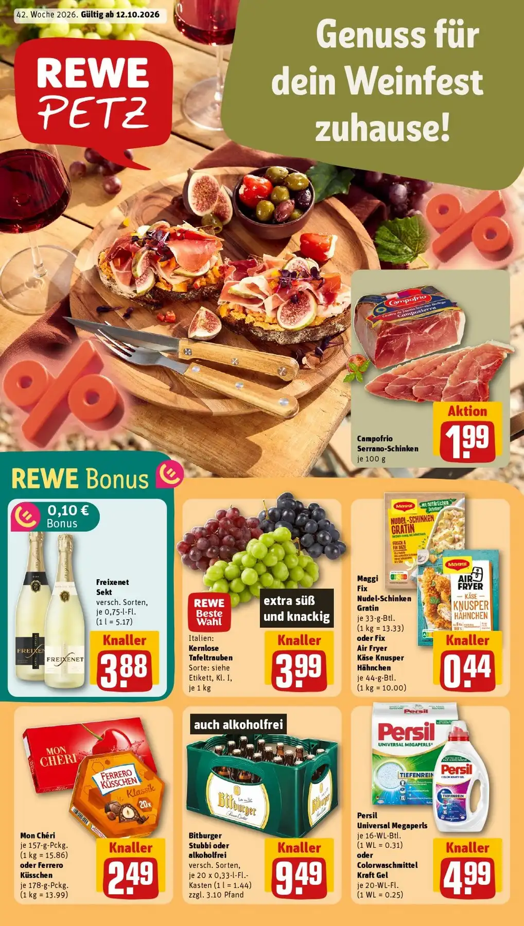 Rewe Petz Prospekt Angebote Ab 19.10.2026 Bis 24.10.2026 Nächste Woche - Bild 1 Ab 12.10.2026