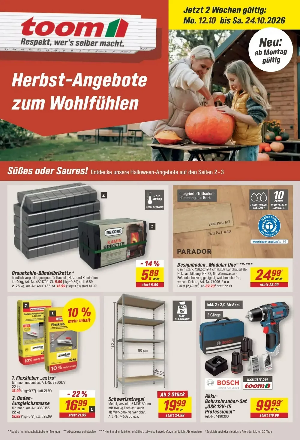Toom Baumarkt Prospekt Ab 12.10.2026 Bis 24.10.2026 - Bild 1 Ab 12.10.2026